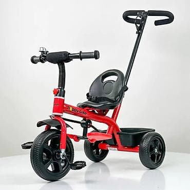 motor guralica za decu: Tricikl-guralica sa ručicom – TRICIKL 448 CRVENI (šifra: 448crveni-90) — 1