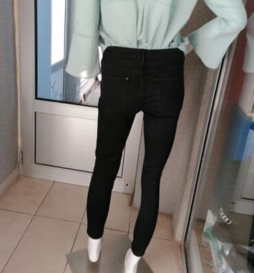Crne farmerice visok struk Sa puno elastina SUPER MODEL i kvalitet — 4