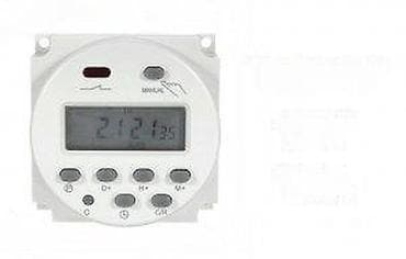 sat slika: Digitalni tajmer 12V 16A - Napajanje: 12 V DC - Maksimalno — 3