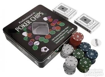 Društvene igre: Texas Poker hold em poker set VECI

999 dinara — 1