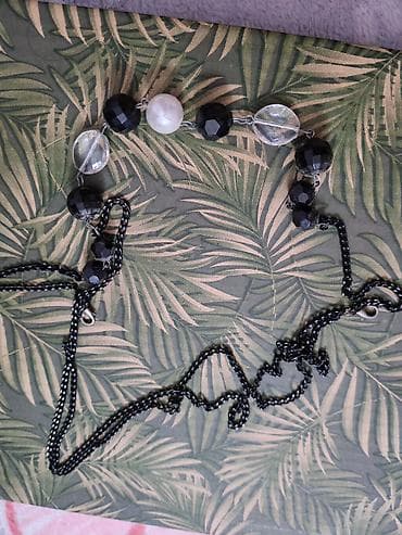 tursko oko ogrlica: Dugačka statement ogrlica sa perlama - Dizajn: kombinacija velikih — 1