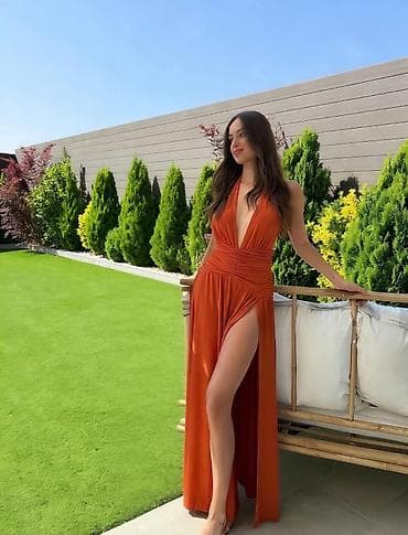 Underwear: 🔥Elegantna duga haljina sa dubokim V izrezom i visokim bočnim prorezom — 5