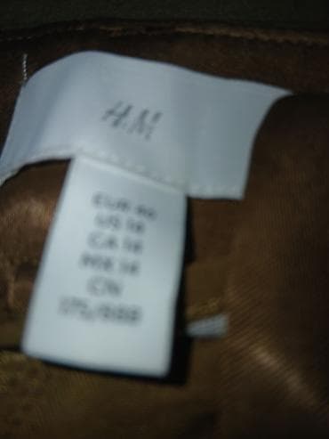 mona kais: Braon nove od pravog satena H&M pantalone na slikama prikazuje — 3