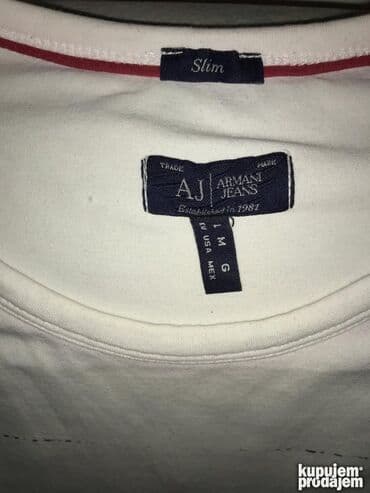 Beauty & Care: ARMANI duks L 98% cotton 2% elastin Ramena 48cm 75cm rukav 65cm — 3