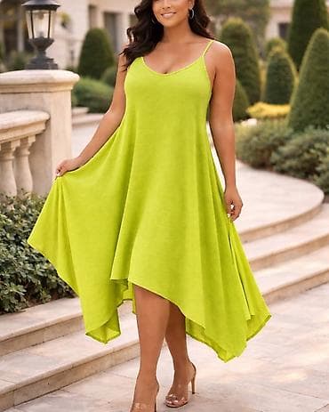 mona torbica bez: Lepršava letnja haljina na tanke bretele Cena za 2 komada 2,200 dinara — 4