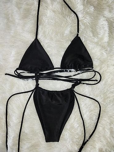 deadpool odelo: Ženski bikini set – minimalistički trouglasti model sa vezivanjem - — 2