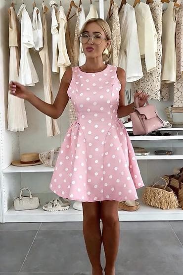 haljina mini maus: 🔥Kratka haljina na tufne🔥 - Model: A‑kroj mini haljina sa kružnom — 5