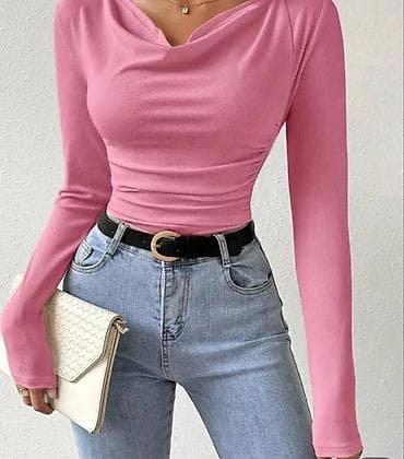 Bluza dostupna samo crna boja trikozata sa elastinom