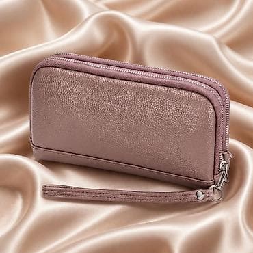 shein perike: Ženski novčanik/mini torbica sa ručnom pamučicom u prljavoroza (mauve) — 1
