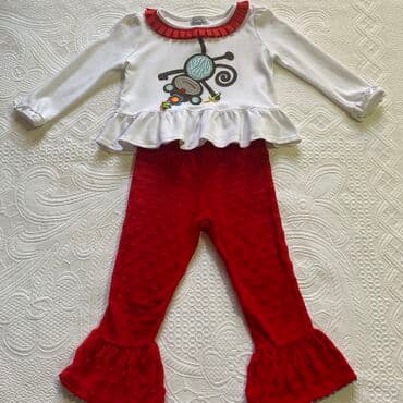 tn red blue: Prelep komplet pantalone(helanke) i bluza poznate americke marke za — 4