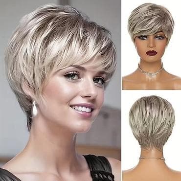 Kratka ženska perika – moderni pixie/bob stil - Dizajn: kratka — 1