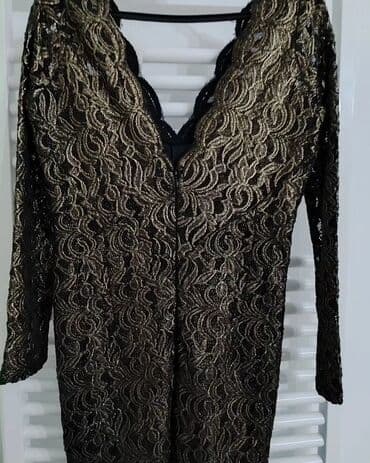 S, color - Black, Cocktail, Long sleeves