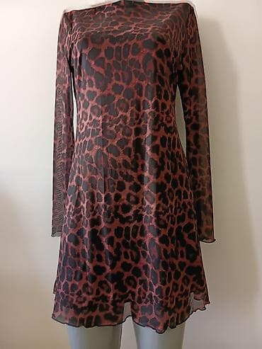 leopard suknja: Ženska haljina sa animal printom (leopard motiv) - Kroj: A-linija — 2