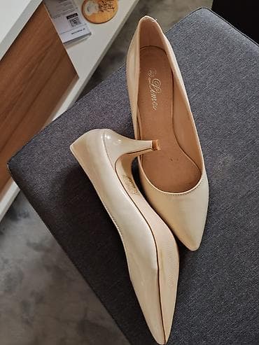 obuča: Elegantne ženske salonke – brend Lamei - Boja: bež/nude, lak koža — 2