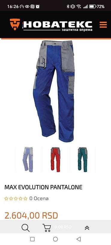 bogner jakne cena: CERVA Radno odelo Max Evolution vel.50(za visinu do 182cm) Na prodaju — 2