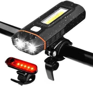 Set LED svetala za bicikl – prednje i zadnje, USB punjenje - Prednje