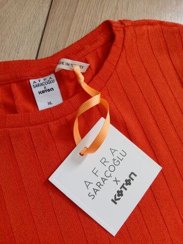 crvene mokasine zenske: L (EU 40), color - Orange, Short sleeves — 2