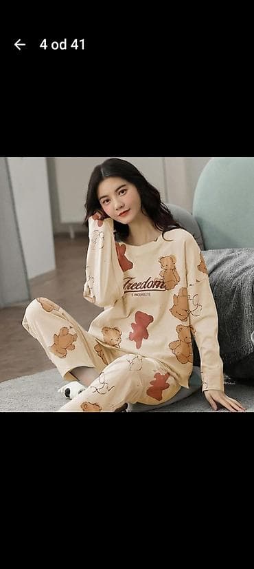 Kape i aksesoari: Ženske pidžame – dvodelni kompleti - Gornji deo: dug rukav, udoban — 4