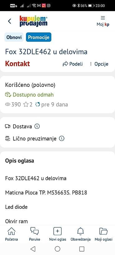 dozer za lekove: Fox 32DLE462 – delovi - Originalni delovi za LED TV Fox model — 1
