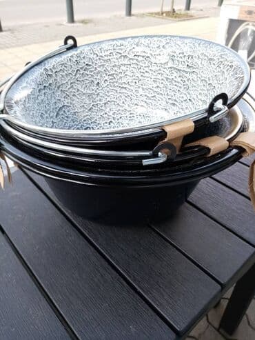 villager freza za trimer cena: Emajlirani Kotlici NOVI Vise Zapremina za Gulas, Corbu, Pasulj — 3