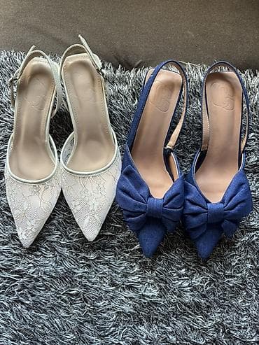 Dve elegantne ženske slingback cipele sa špicastim vrhom: - Model 1