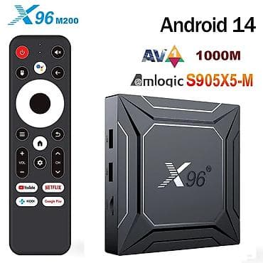 digitalna antena za tv: X96 Android TV Box (modeli M300/M200) – Android 14, Amlogic S905X5-M — 2