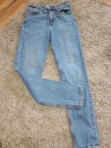 pamucne pantalone zenske: ZARA ženske farmerke – svetloplavi denim - Model: klasičan kroj sa — 6