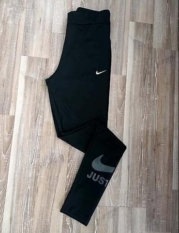 Nike ženske crne helanke visoki struk. - Diskretan Nike Swoosh logotip