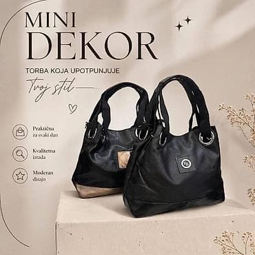 ženska torba za dokumente: Mini Dekor torba – crna, elegantna i bezvremenska. - Prostrana i — 1