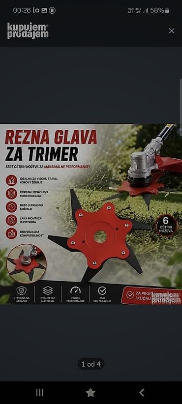 trimeri za travu: Čelični nož sa 6 oštrica za trimer Kvalitetan čelični nastavak za — 3