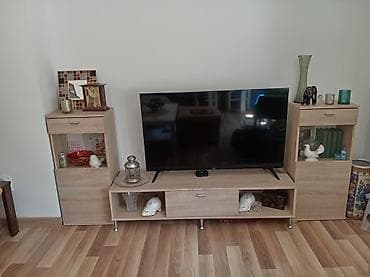 Dnevni set za TV i odlaganje – 3 dela + zidna polica - Materijal na lalafo.rs Dnevni set za TV i odlaganje – 3 dela + zidna polica - Materijal