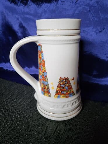 jelen pivo krigla: Krigla nova Zajecar porcelan 70te. Nova krigla,sve na njoj odsjaj od — 1