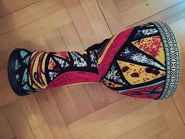 Art & Collectibles: Tarabuka sa slika novo. Djembe bubanj – lagani putni model sa kaišem — 3