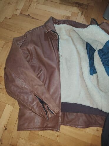 jakna za trudnice: Kožna jakna Prava koža, L, bоја - Braon — 2