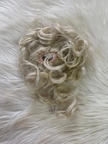 lil solid cena: Umetak/punđa od kovrdžave kose – sintetički pramenovi na elastičnoj — 4