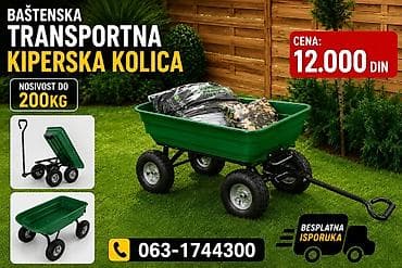Baštenska transportna kiperska kolica - Kapacitet nosivosti: do 200