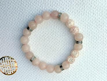 Broševi: Narukvica Rozenkvarc - Materijal: Rozenkvarc (poludragi kamen) sa — 3