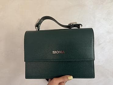 emporio valentini novčanik: MONA ženska torba – tamnozelena, elegantnog, čvrstog rectangularnog — 4