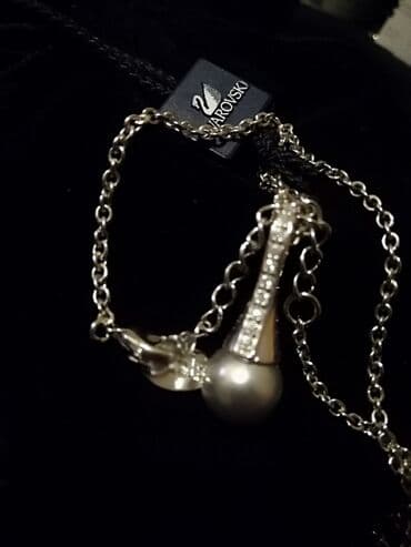 Ogrlica sa priveskom, Trussardi, Materijal: Hirurški čelik, Kristal — 4