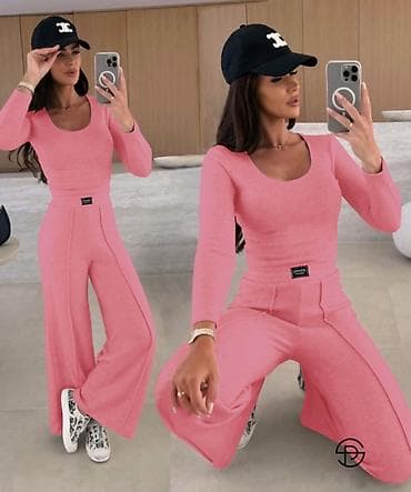 claire's beograd: ✅Ženski komplet – dukserica i pantalone sa širokim nogavicama ✅2300 — 5