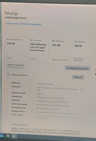 rosberg aparat za krofnice: Desktop računar sa monitorom Komponente: - Procesor: AMD Athlon II X4 — 2