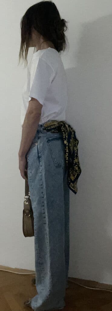 svecane pantalone i tunike: Mango jeans L Siroke nogavice Duboke Marama nije uz njih ali druga de — 5