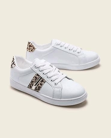 walkmaxx zenske duboke cipele: 👟 Bele ženske patike sa leopard detaljima! 🐆✨ ✨ Dostupne u broju 39 — 5