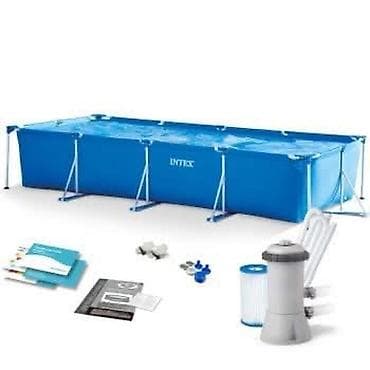 28274 Intex bazen Rectangular Frame sa metalnim okvirom 450x220x84cm