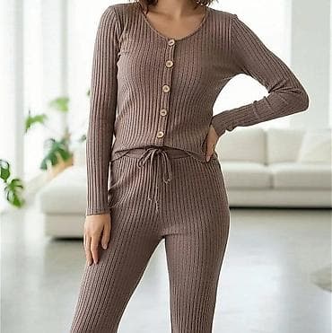 Kompleti: Ženski rebrasti komplet – kardigan i pantalone - Dvodijelni set u — 6