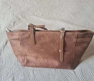 kassandre torbe: Nova tasna, braon boje, materijal slican veluru — 2