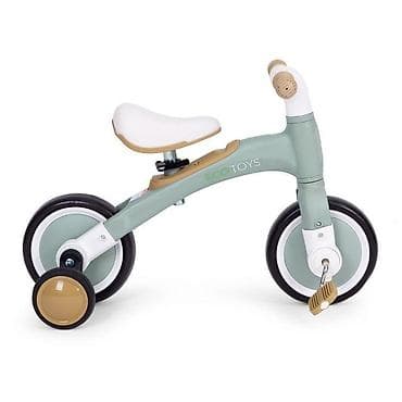 ranac sa imenom: Ecotoys balans bicikl sa pedalama i pomoćnim točkovima 3u1 – green — 2