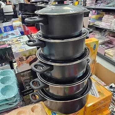 serpa za kuvanje na pari cena: Set posuđa – 10 delova, nelepljivi - Komplet se sastoji od 5 šerpi sa — 2