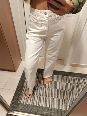 pantalone od vestacke koze: Bele farmerke Waikiki. Farmerke su nove, nisu nosene, samo je skinuta — 3