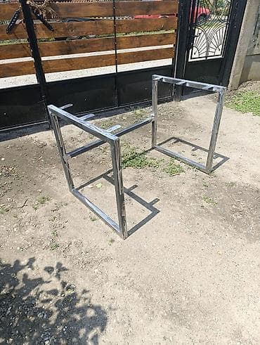 Metalni ram/stalak za sto – industrijski dizajn - Materijal: čelični — 3
